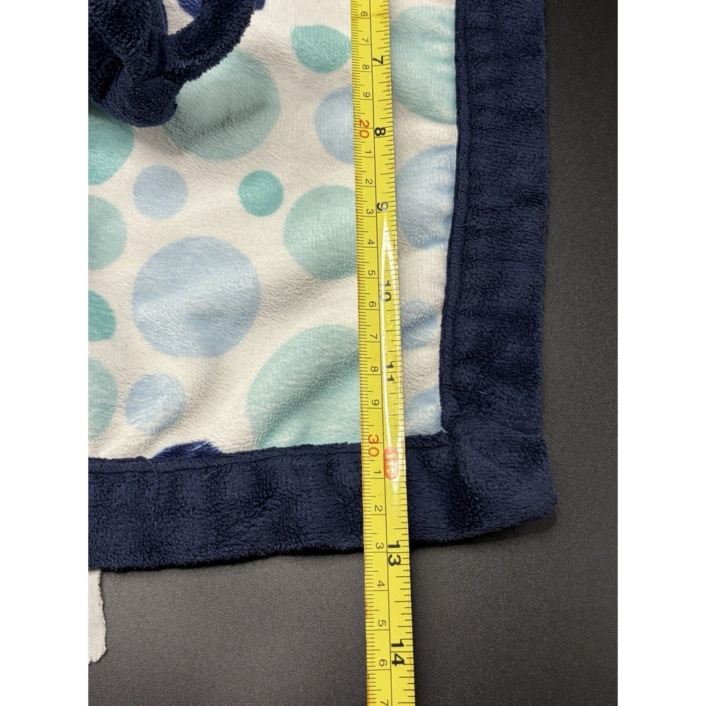 Carter's Whale Lovey Plush Baby Blanket Stuffed Animal Toy Blue 2016 Polka Dots - Picture 8 of 9